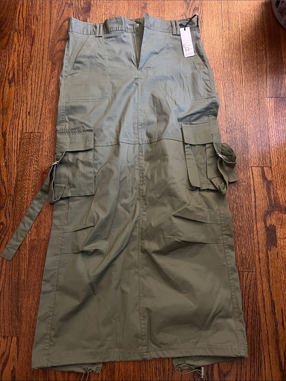 Faded Rose cargo skirt with Utility Pockets